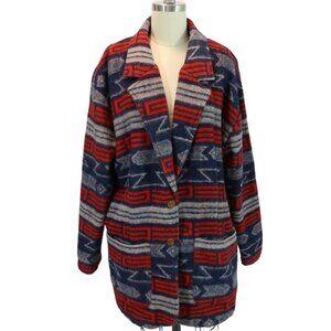 Vintage ARGEE Southwestern Aztec Wool Blend Blazer Jacket Size M Cabincore Boho